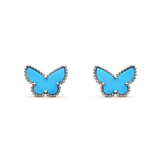 [Amore]BUTTERFLY TURQUOISE EARRINGS SILVER