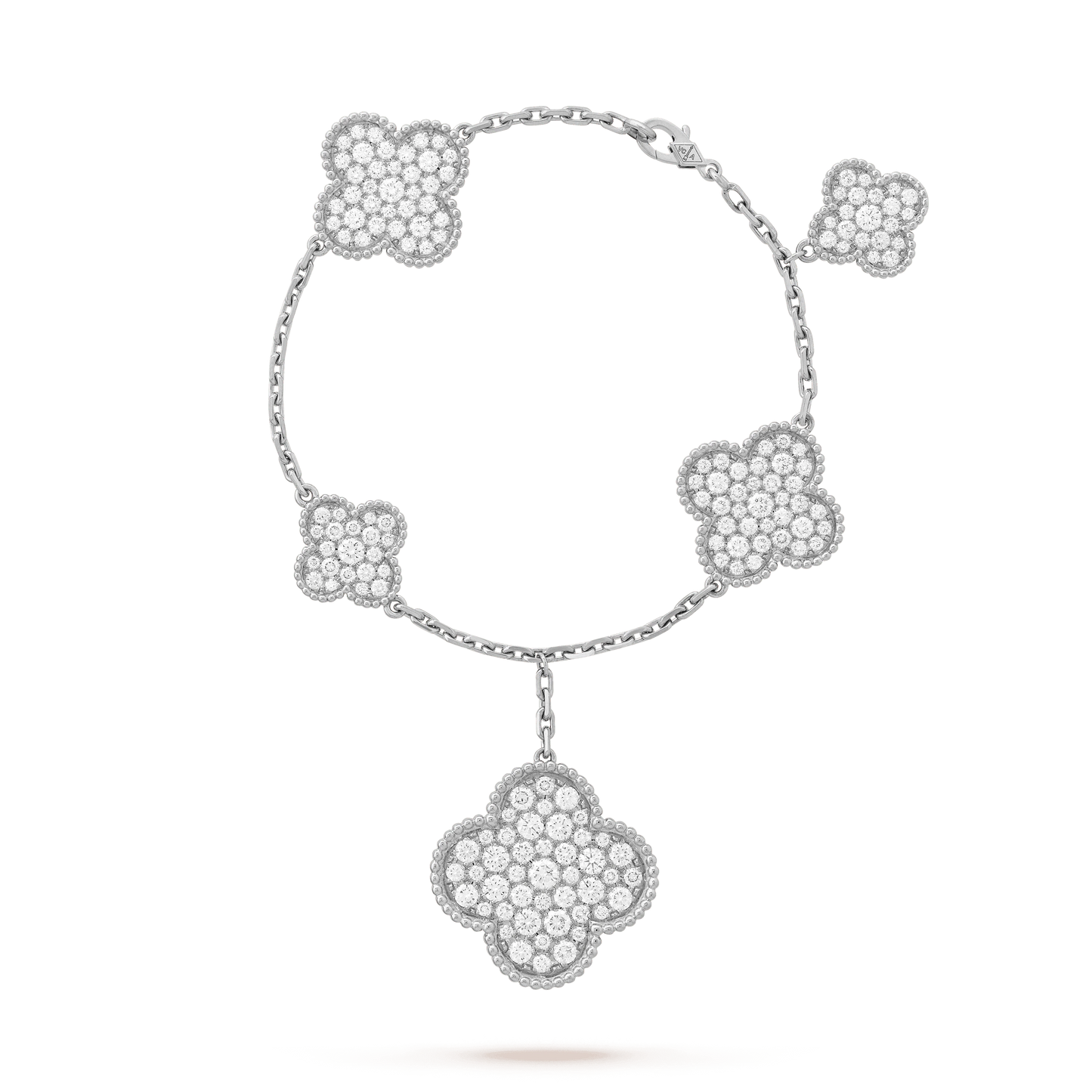 [Amore]CLOVER 6 MOTIFS SILVER DIAMOND BRACELET