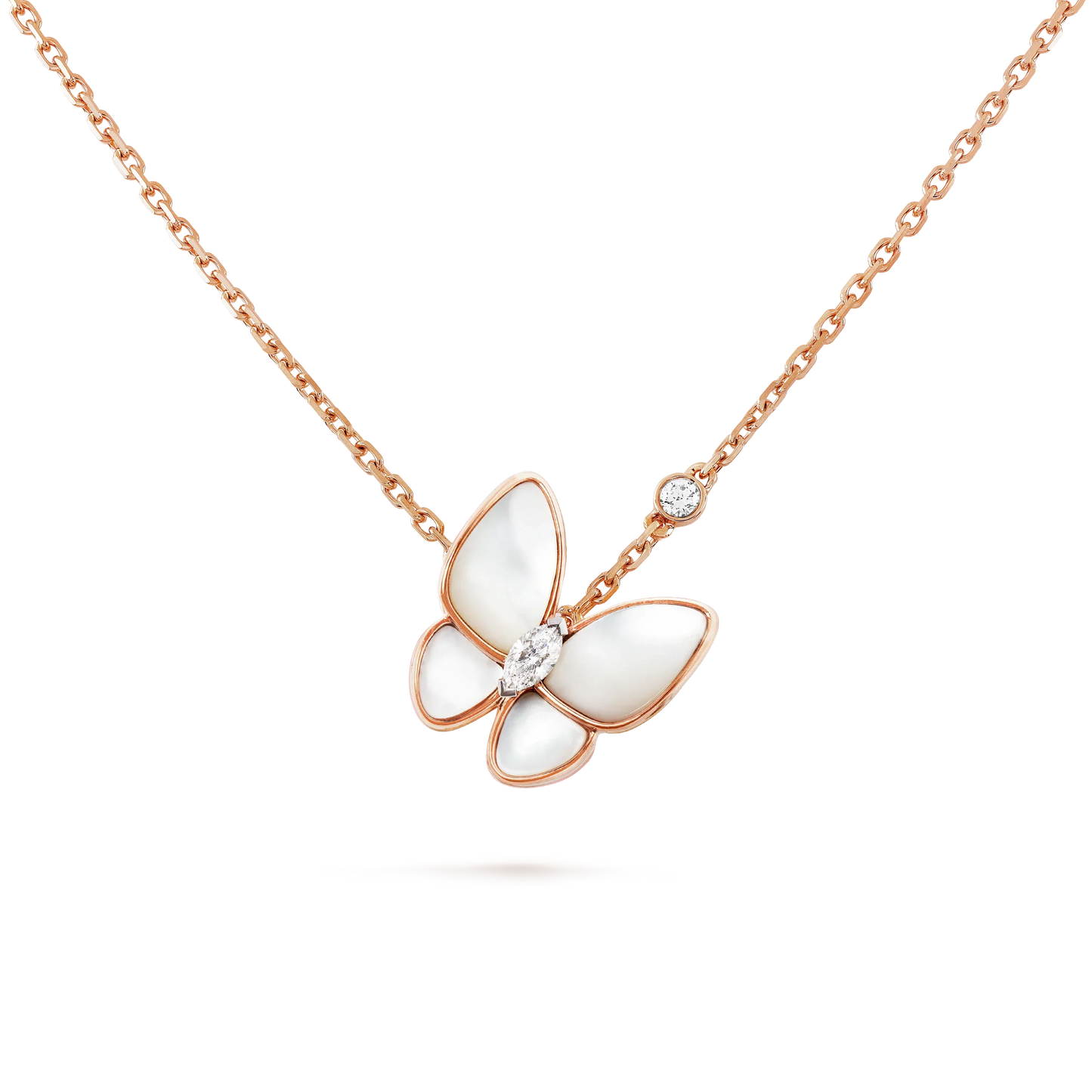 [Amore]BUTTERFLY MOP DIAMOND NECKLACE