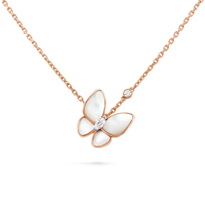 [Amore]BUTTERFLY MOP DIAMOND NECKLACE