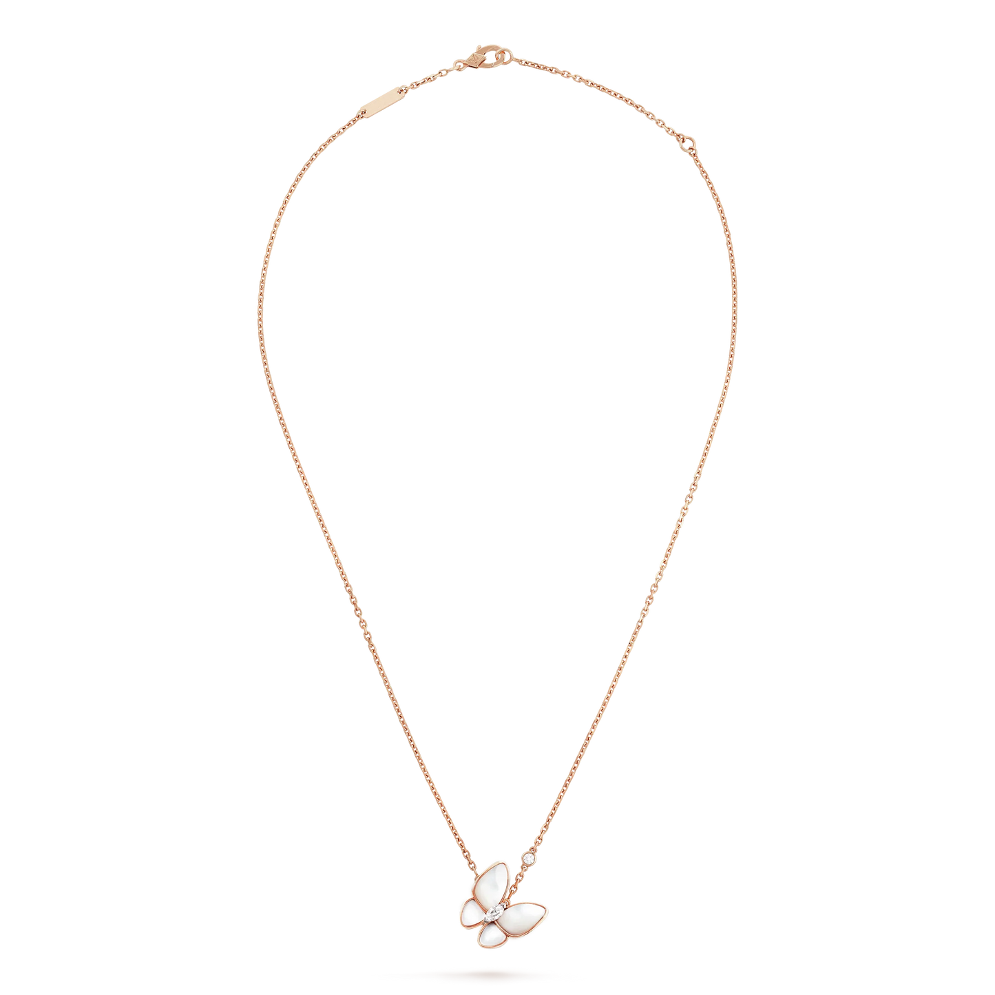 [Amore]BUTTERFLY MOP DIAMOND NECKLACE