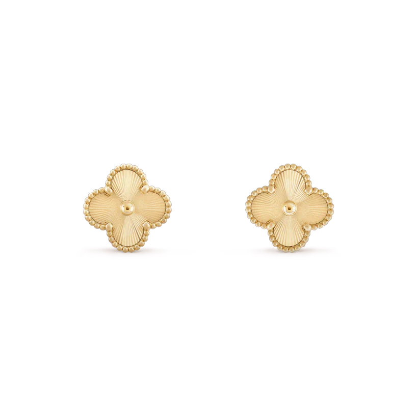 [Amore]CLOVER MINI 9.5MM LASER EARRINGS