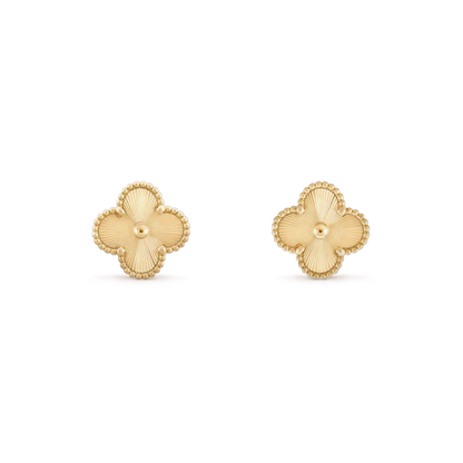 [Amore]CLOVER MINI 9.5MM LASER EARRINGS