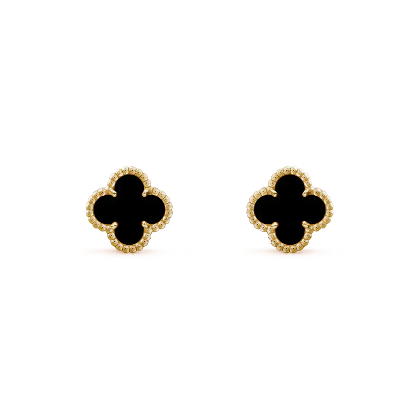 [Amore]CLOVER MINI 9.5MM BLACK MOP EARRINGS