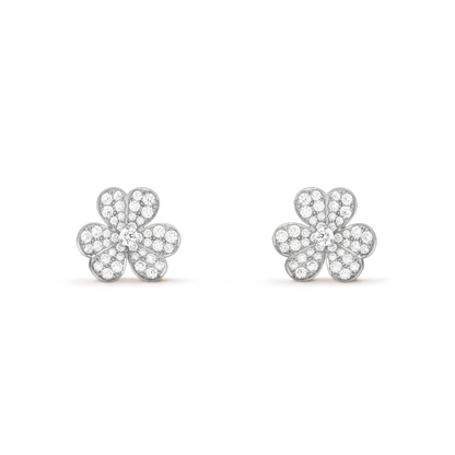 [Amore]CLOVER COMOS DIAMOND EARRINGS SILVER