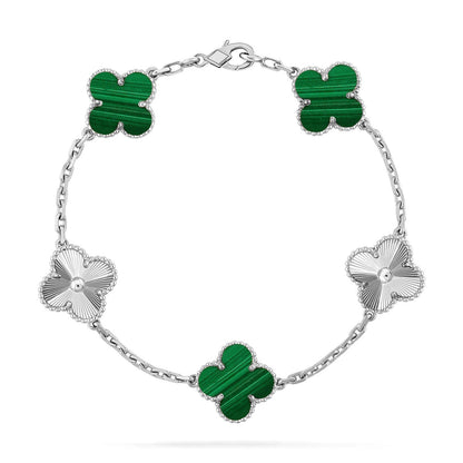 [Amore] CLOVER 5 MOTIF MALACHITE BRACELET COLLECTION