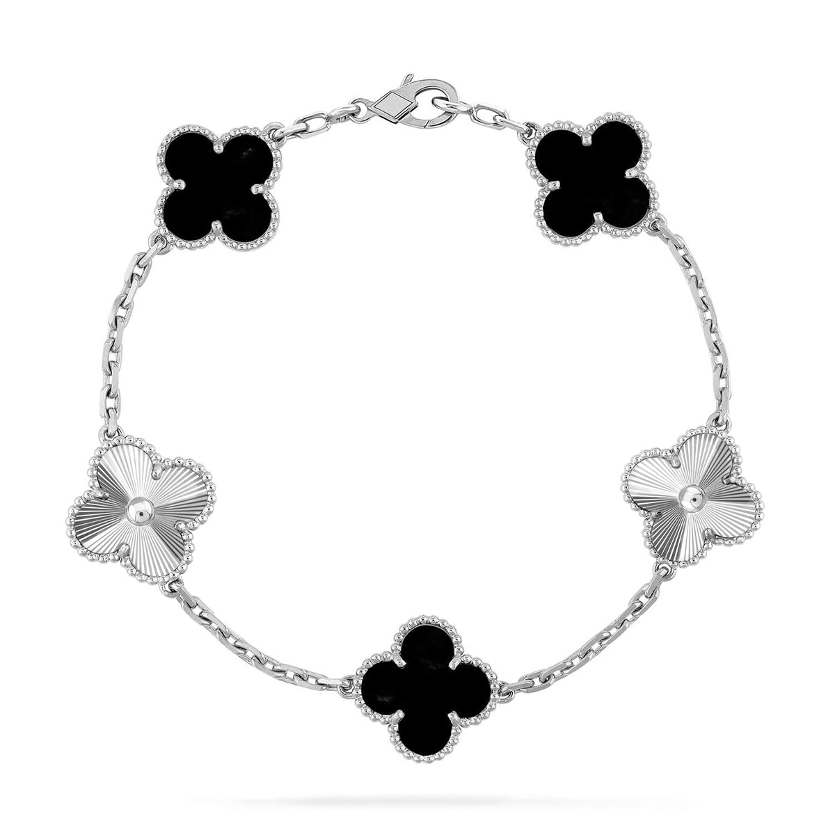 [Amore] CLOVER 5 MOTIF ONYXS BRACELET COLLECTION