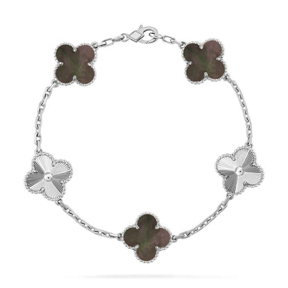 [Amore] CLOVER 5 MOTIF GRAY MOP BRACELET COLLECTION