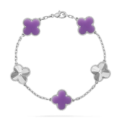[Amore]CLOVER 5 MOTIF LIGHT PURPLE BRACELET COLLECTION