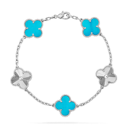 [Amore] CLOVER 5 MOTIF TURQUOISE BRACELET COLLECTION