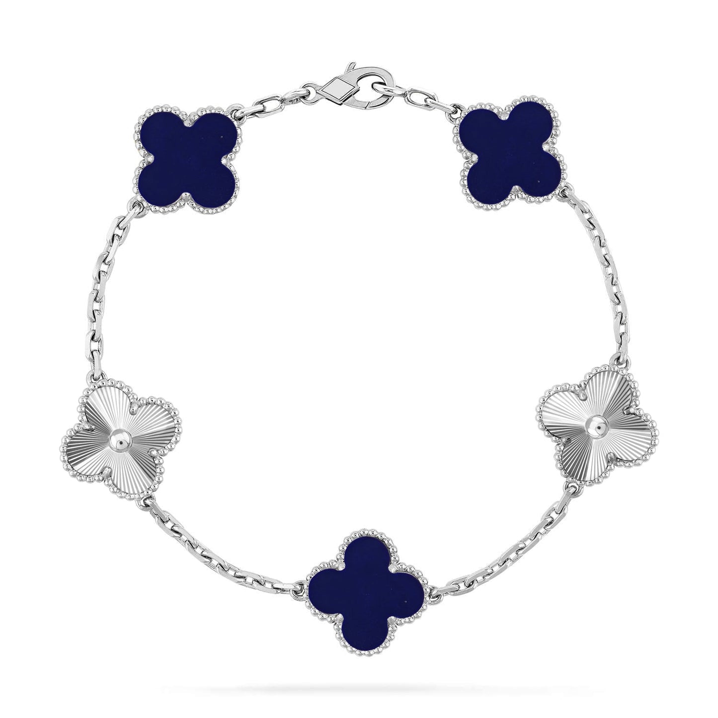 [Amore]CLOVER 5 MOTIF LAPIS LAZULI BRACELET COLLECTION