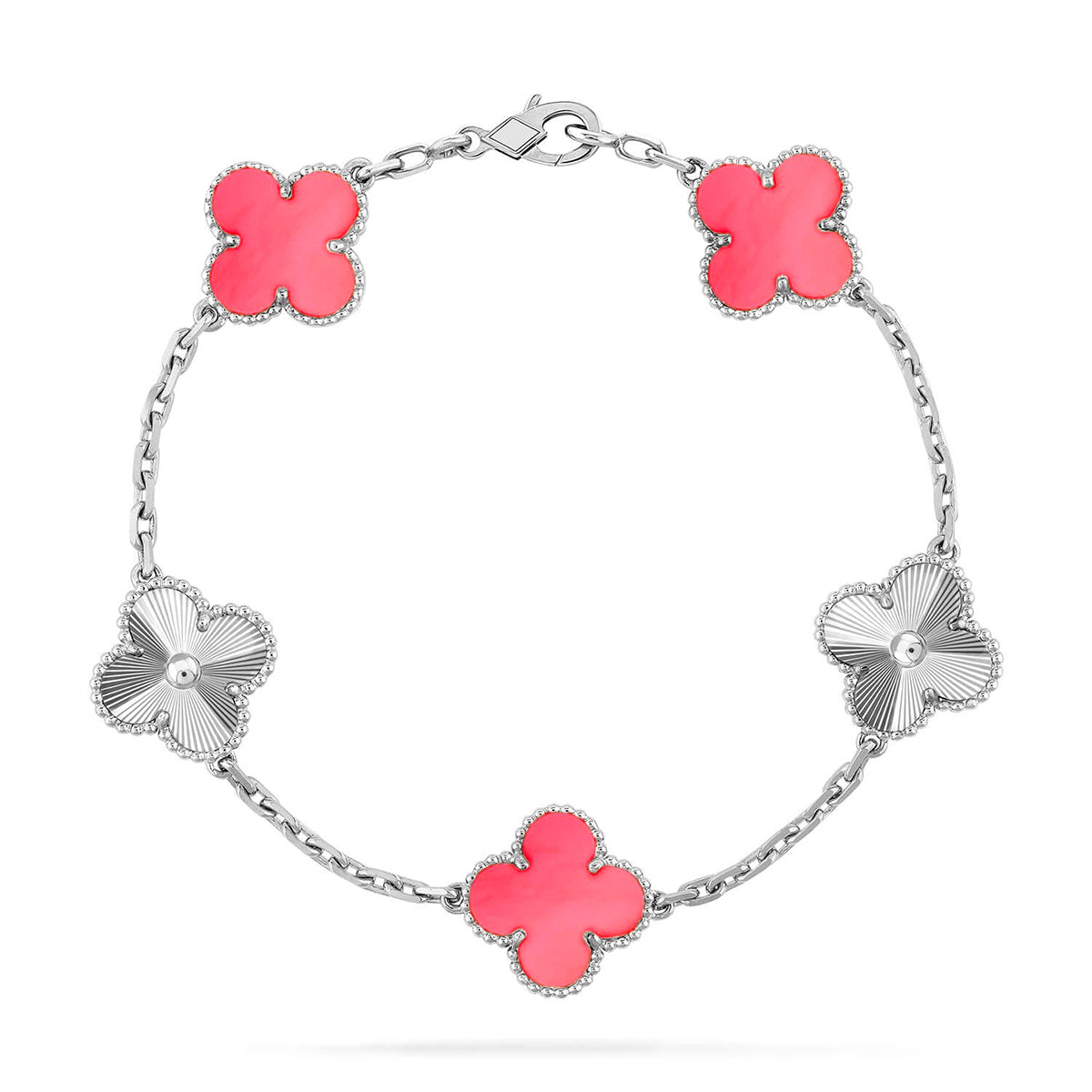 [Amore] CLOVER 5 MOTIFS  PINK MOP BRACELET COLLECTION