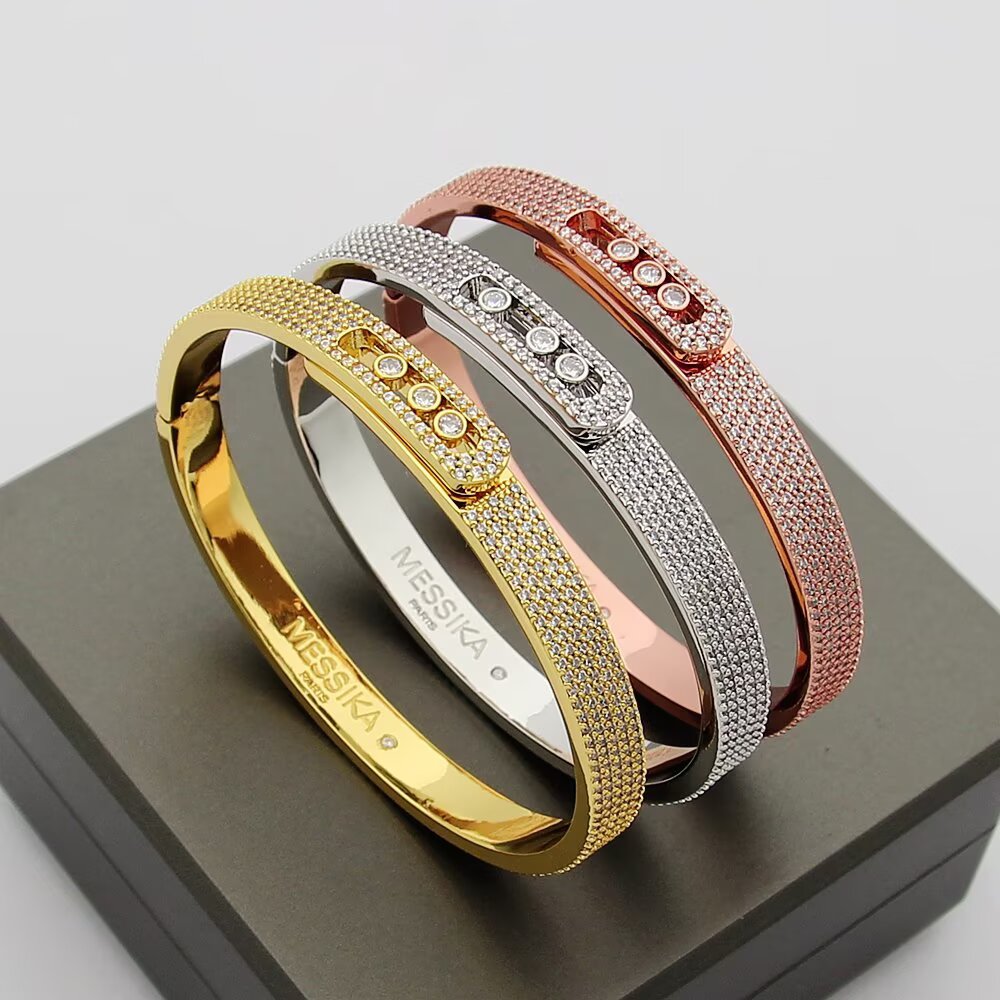 [Amore]Move Noa Full Pavé Diamond Bangle Bracelet