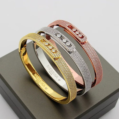 [Amore]Move Noa Full Pavé Diamond Bangle Bracelet
