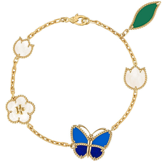 [Amore]LUCKY SPRING BUTTERFLY 5 MOTIF BRACELET