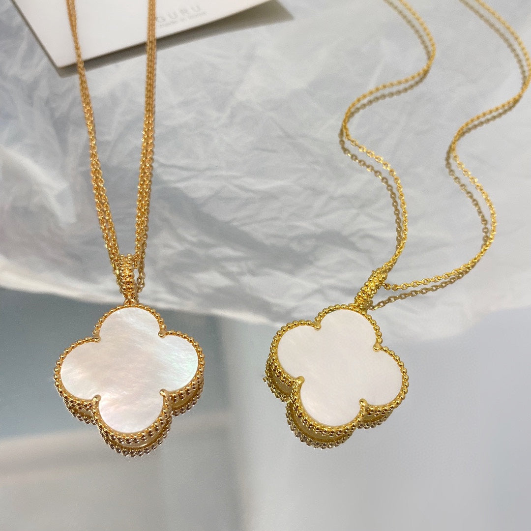 [Amore]CLOVER 25MM MOP LARGE PENDANT NECKLACE