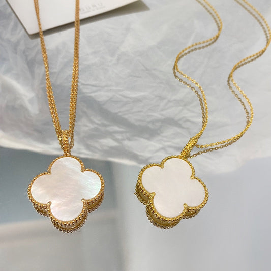 [Amore]CLOVER 25MM MOP LARGE PENDANT NECKLACE
