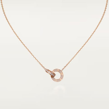 [Amore]LOVE  FULL DIAMOND PENDANT NECKLACE