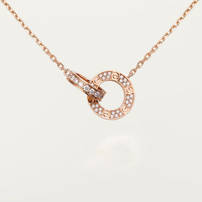 [Amore]LOVE  FULL DIAMOND PENDANT NECKLACE