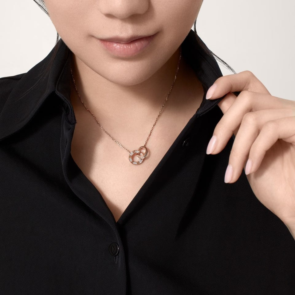 [Amore]LOVE  FULL DIAMOND PENDANT NECKLACE