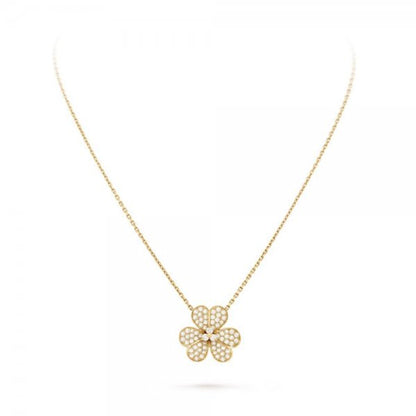 [Amore]FLOWER DIAMOND NECKLACE