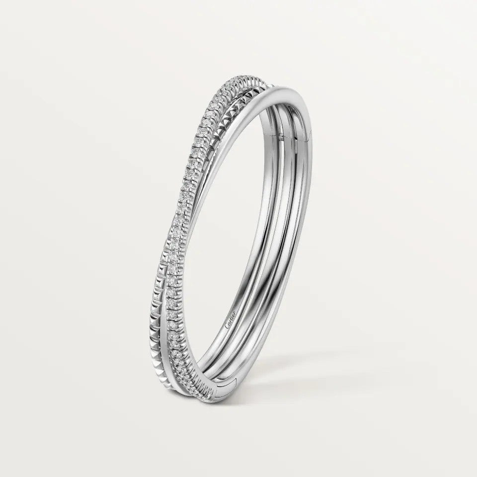 [Amore]ETINCELLE HALF-PAVED DIAMOND BRACELET