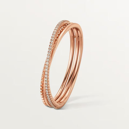 [Amore]ETINCELLE HALF-PAVED DIAMOND BRACELET