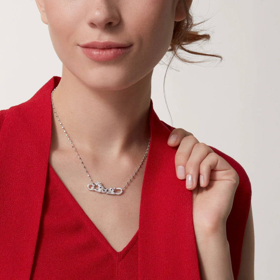 [Amore]PANTHERE PAVED DIAMOND NECKLACE