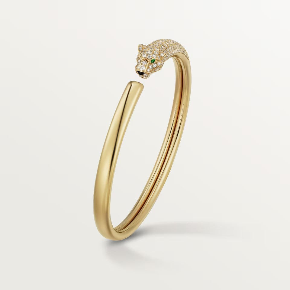 [Amore]PANTHERE HALF DIAMOND OPEN BRACELET