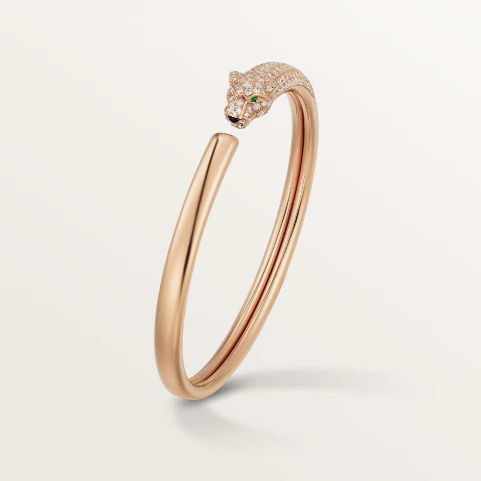 [Amore]PANTHERE HALF DIAMOND OPEN BRACELET