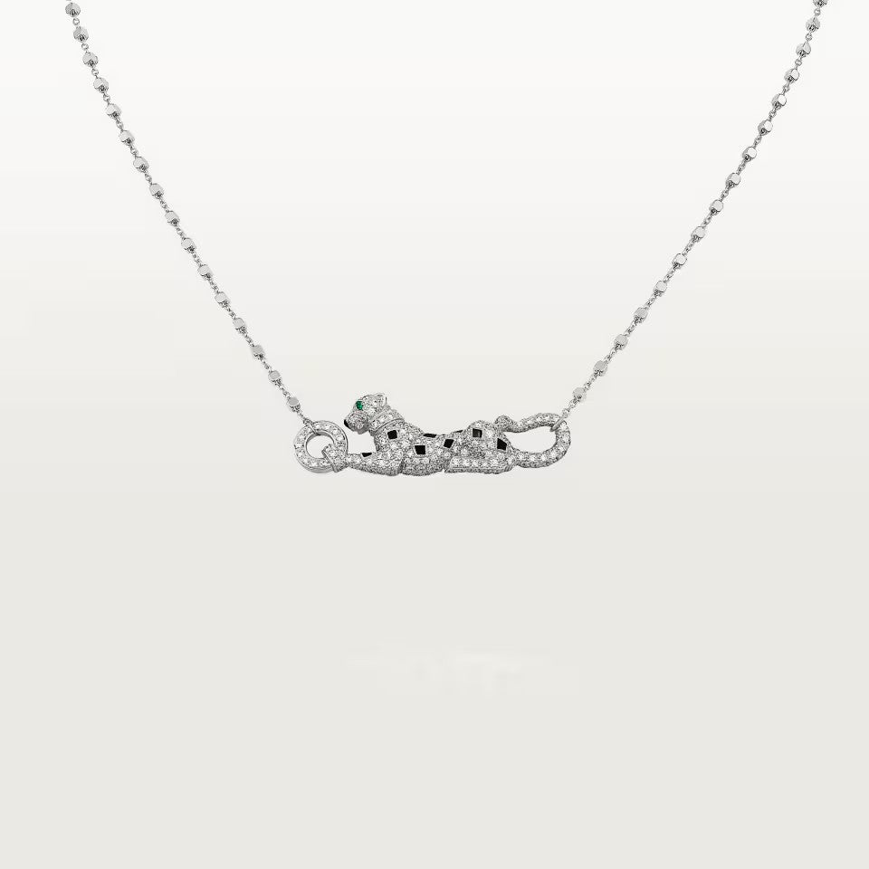 [Amore]PANTHERE PAVED DIAMOND NECKLACE