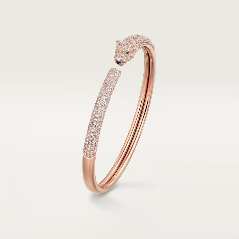 [Amore]PANTHERE FULL DIAMOND OPEN BRACELET