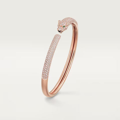 [Amore]PANTHERE FULL DIAMOND OPEN BRACELET