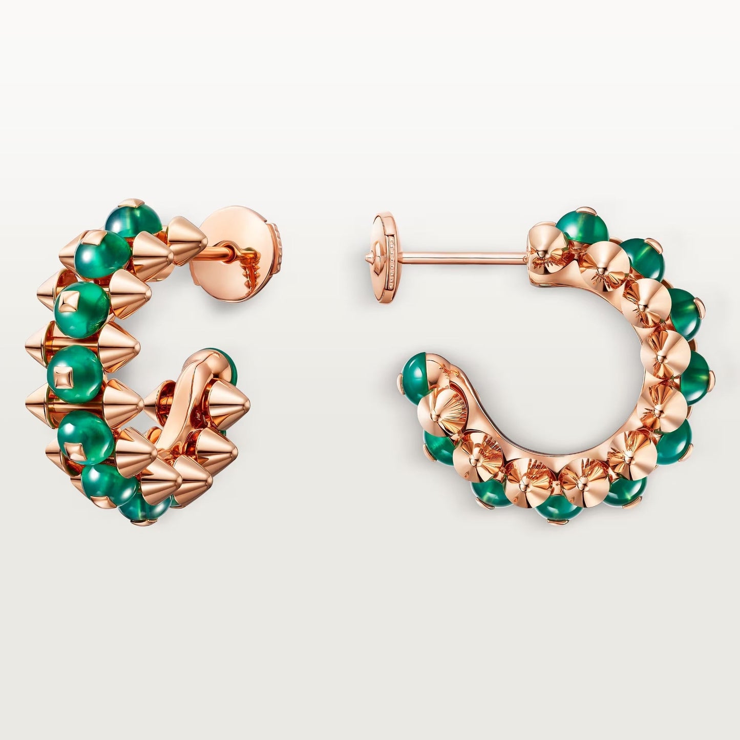 [Amore]CLASH 7.9MM AGATE CHALCEDONY EARRINGS