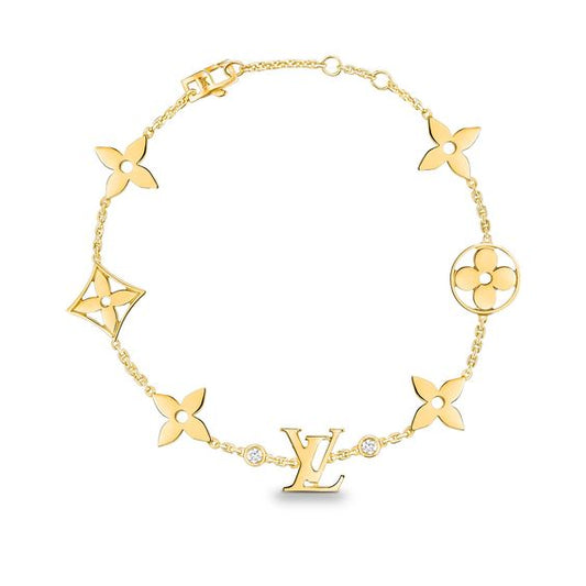 [Amore]STAR AND SUN 7 MOTIFS GOLD BRACELET