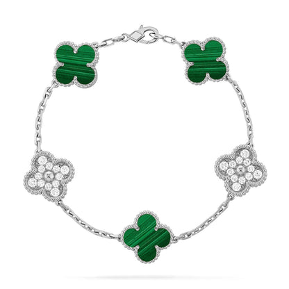 [Amore] CLOVER 5 MOTIF MALACHITE BRACELET COLLECTION