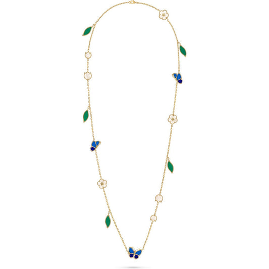[Amore]LUCKY SPRING BUTTERFLY 15 FLOWER NECKLACE