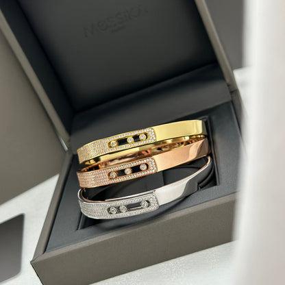 [Amore]Move Noa Rose Gold Pavé Diamond Bangle Bracelet