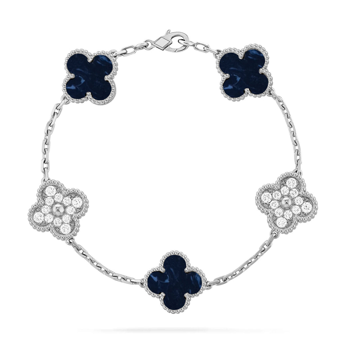 [Amore]CLOVER 5 MOTIF PIETERSITE BRACELET COLLECTION