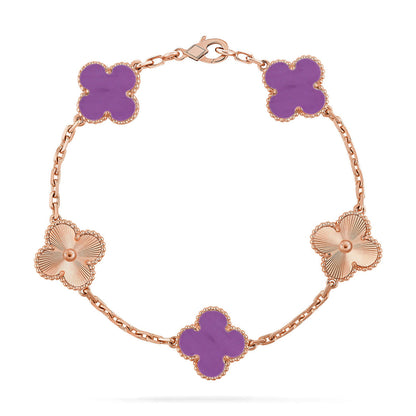 [Amore] CLOVER 5 MOTIF VIOLET BRACELET COLLECTION