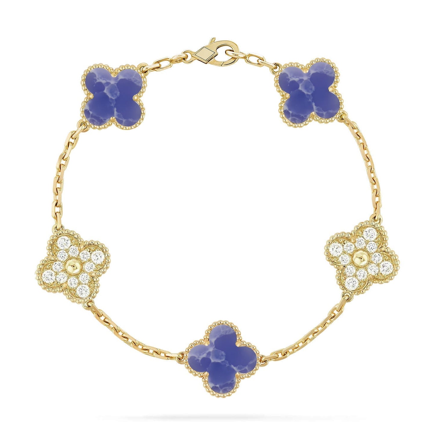 [Amore]CLOVER 5 MOTIF BLUE VEINS BRACELET COLLECTION