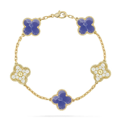 [Amore]CLOVER 5 MOTIF BLUE VEINS BRACELET COLLECTION