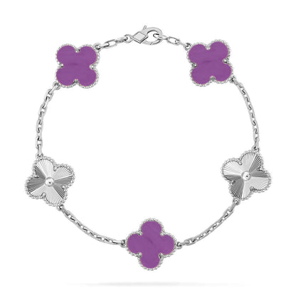 [Amore] CLOVER 5 MOTIF VIOLET BRACELET COLLECTION