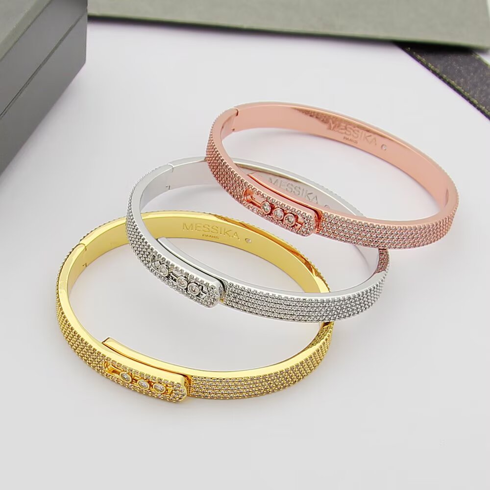 [Amore]Move Noa Full Pavé Diamond Bangle Bracelet