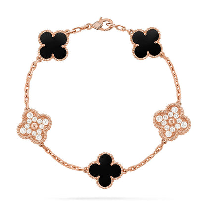 [Amore] CLOVER 5 MOTIF ONYXS BRACELET COLLECTION