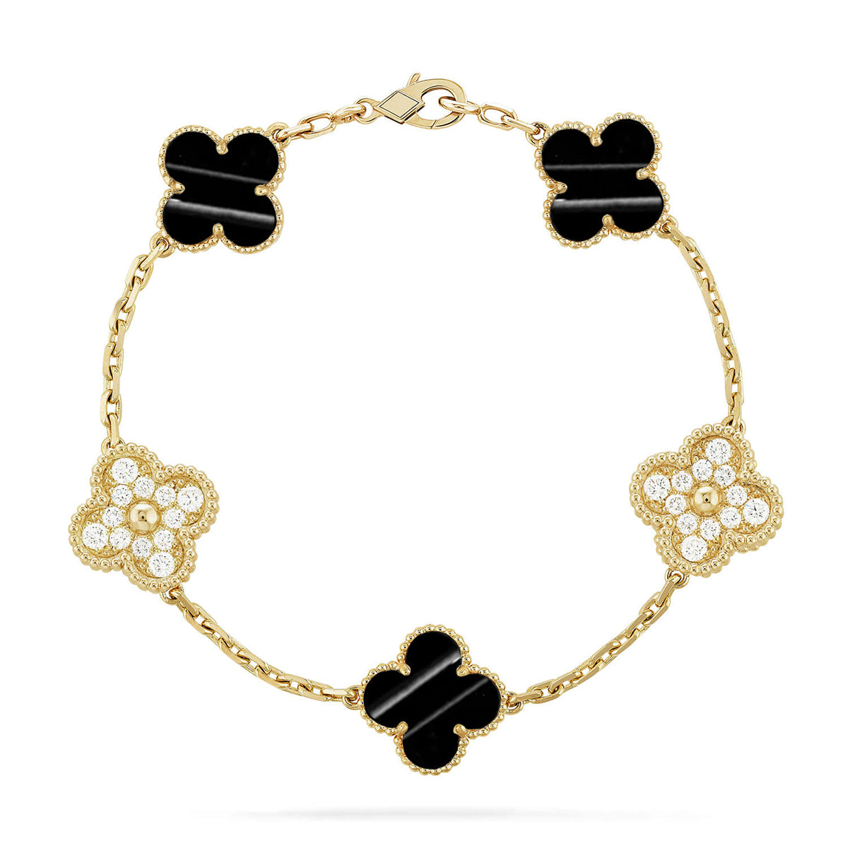 [Amore] CLOVER 5 MOTIF PULSAR STONE BRACELET COLLECTION