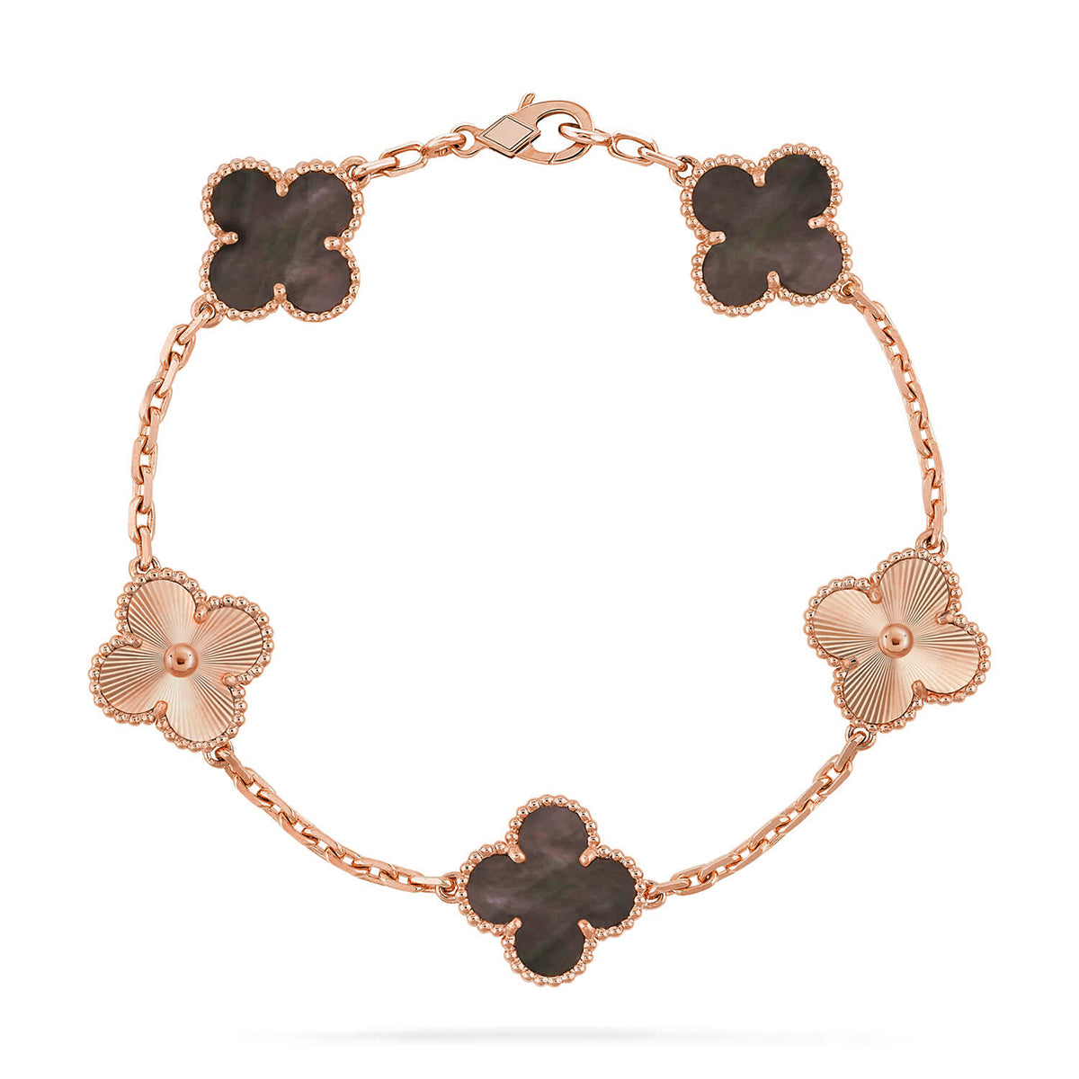 [Amore] CLOVER 5 MOTIF GRAY MOP BRACELET COLLECTION