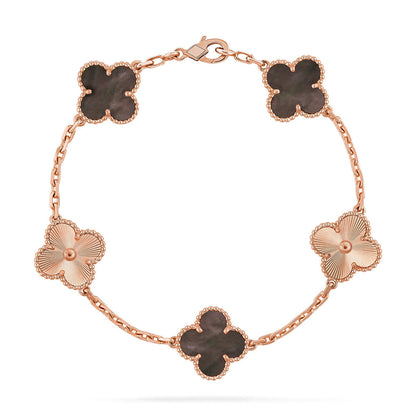 [Amore] CLOVER 5 MOTIF GRAY MOP BRACELET COLLECTION