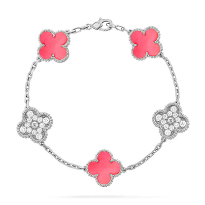 [Amore] CLOVER 5 MOTIFS  PINK MOP BRACELET COLLECTION