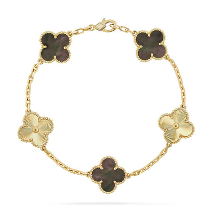 [Amore] CLOVER 5 MOTIF GRAY MOP BRACELET COLLECTION